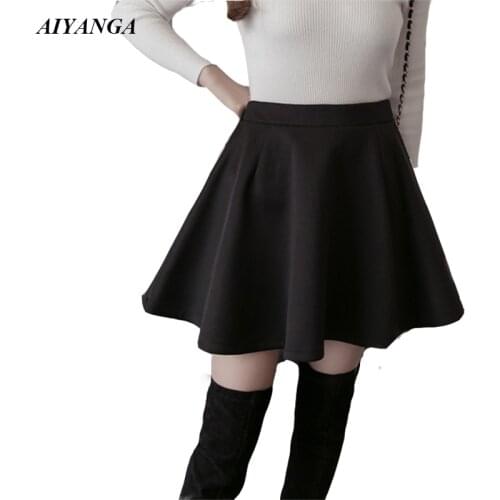 Classic Basic Tutu Skirts Women 2019 Spring High Waist Skirt Girl Black A-Line Skirts For Women Short Skirt Ladies S M L XL 2XL