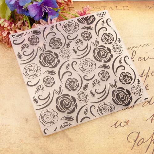 KLJUYP Rose flower Plastic Embossing Folders for DIY Scrapbooking Paper Craft/Card Making Decoration Supplies