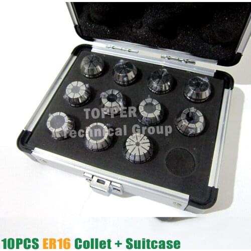 10Pcs ER16 1-10mm Spring Collet Set For CNC milling lathe tool Engraving machine