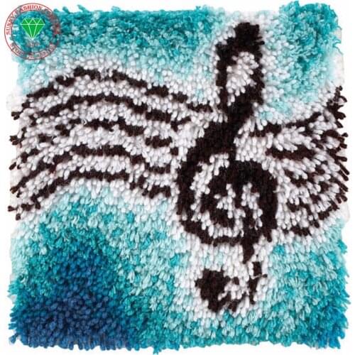 Needlework Pillowcase Music sets for embroidery stitch thread Latch hook rug kits crochet hooks Cross-stitch cushion Pillowcase