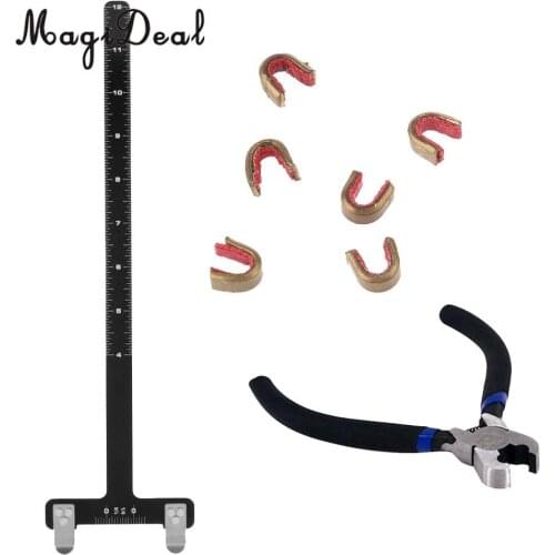 MagiDeal Archery Bow String Nocking Points Nocks 6PCS with T Tool and Bow Plier Target Shooting Archery Accessories