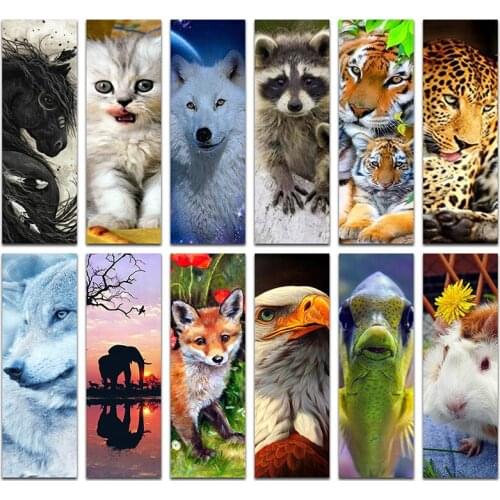 Full Round Diamond embroidery animal cat DIY 3D Diamond mosaic horse Wolf Full Square Diamond painting Cross stitch lion leopard