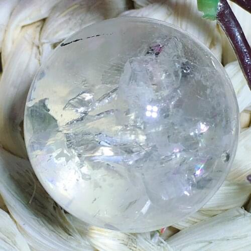 Clear quartz sphere