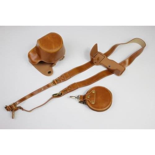 PU Leather Case Protective Cover For Sony A7C Alpha 7C ILCE-7C Camera Bag Shoulder Strap Battery Opening