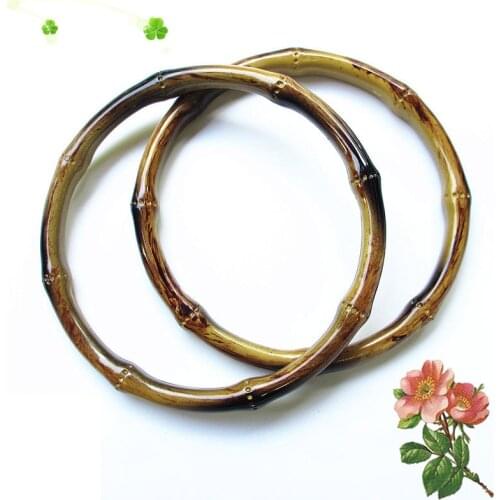 Round Shape Imitate Bamboo Plastic Handle for Handmade Handbag DIY Tote Bag Handles Purse Making Bag Accessories Bag Handles