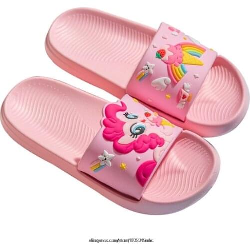 My Little Baby girl pony Girls Sandals Summer New Non-Slip Children Flip-flops Girls Fashion Beach Shoes Flip-Flop Slippers