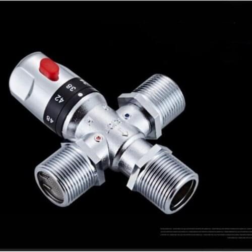 Thermostatic Brass Cartridge G1/2=DN15 Mixer Valve Hot Cold Water Temperature Control Mixing Bathroom faucet Accessories