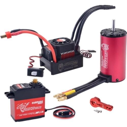 SURPASS HOBBY 4076 2000KV Waterproof Brushless Motor 120A ESC W/S2000M 20KG Servo for 1/8 RC Drift Racing Car Truck Toy