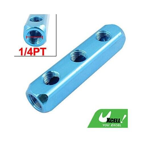 Air Compressor 1/4PT 3 Way Air Hose Pipe Inline Manifold Block Splitter Free shipping