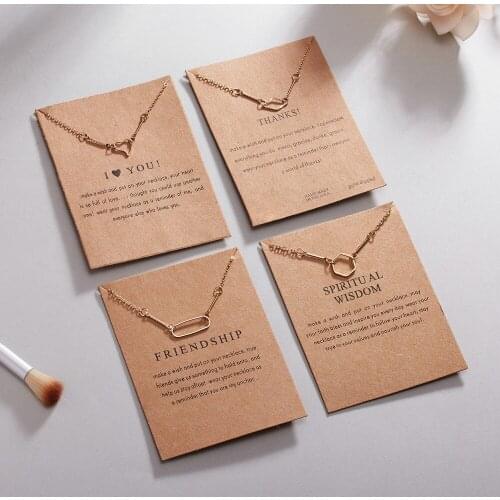 Fashion Elegant Bone Shaped Necklace Heart Geometric Hexagon Square Pendant Necklaces For Women Jewelry Vintage Necklace Gifts