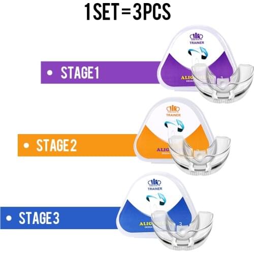 AZDENT Dental Tooth Orthodontic Appliance Trainer for Alignment Braces 3 Stages Teeth Trainer for Adults Tooth Correction Aids