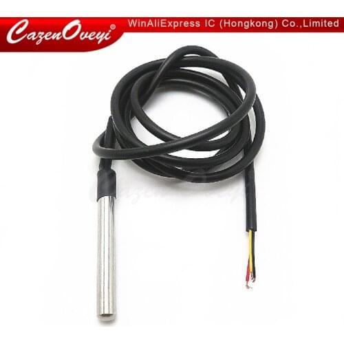 1pcs/lot DS1820 Stainless steel package Waterproof DS18B20 temperature probe temperature sensor 18B20 For Arduino