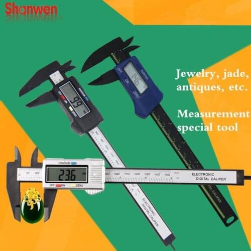 10PCS Digital Electronic Carbon Fiber Vernier Caliper Gauge Micrometer Digital Caliper Tape Measure 0-100MM 0-150MM COLOR RANDOM