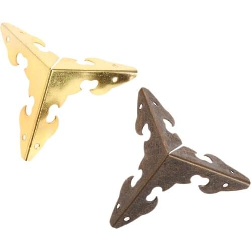 12Pcs 30mm Decorative Corner Protector Jewelry Wine Gift Box Wooden Case Chest Edge Cover Corner Protector Guard with Nails