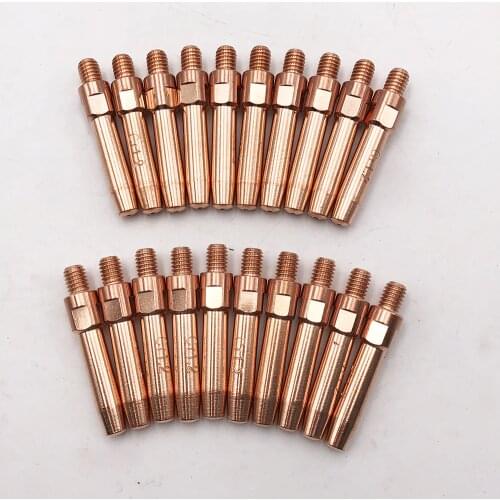 20PCS M6×45 contact tip welding tip MIG MAG Welding Torch Consumables for P200 P350 P500 MIG-200 MIG-350 MIG-500