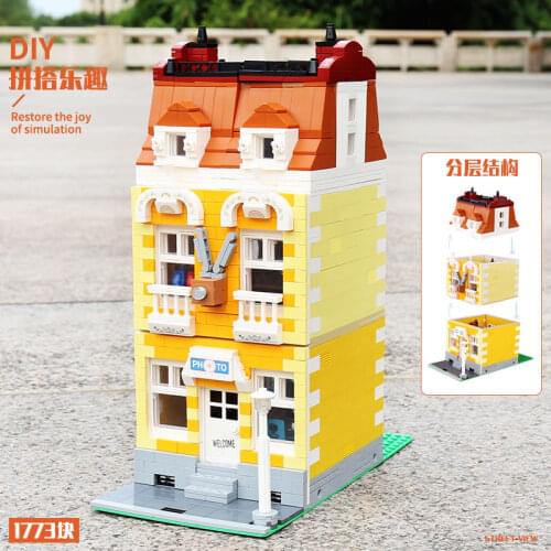 Streetview Building Blocks 20006 The MOC Vintage Photography Floor Model Assembly Bricks Kits Toys Funny Kids Christmas Gifts