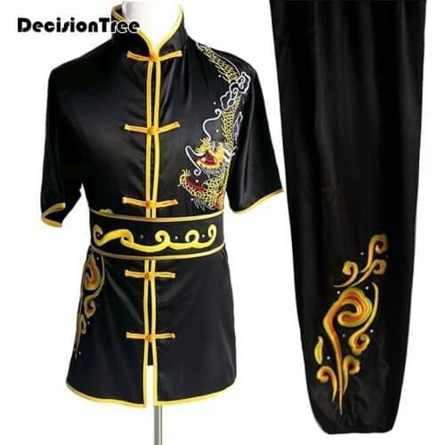 2021 chinese kung fu wushu tai clothing for kids martial arts sets traditional costumes china culture embroidery children adult