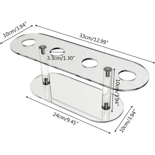 4 Holes Acrylic Ice Cream Cone Holder Tray Sushi Roll Display Stand Rack Shelf QX2E