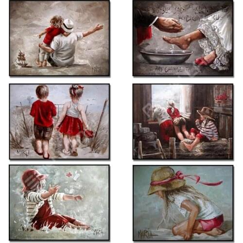 Diamond Painting Father & Daughter Diamond Embroidery Picture of Rhinestones Cross Stitch Crystal Mosaic Pattern Hobby & Crafts