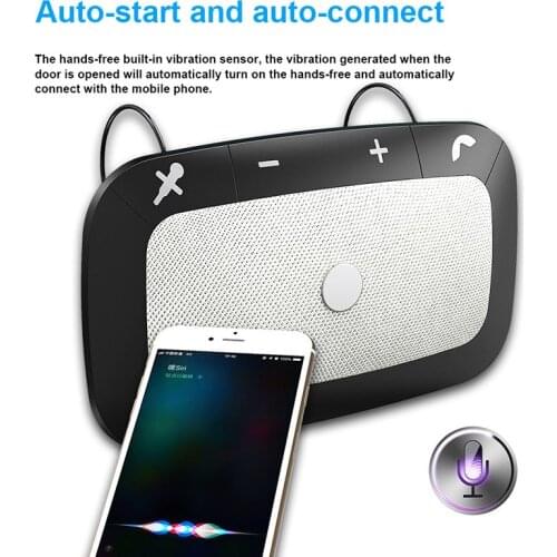 Tx550 Sun Visor Type Car Bluetooth Hands-free Talker Bluetooth Car Speaker 2 Phones Connection Simultaneous Support