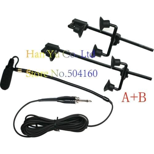 Free Shipping Pro Saxophone Stage Performance Instrument Clip Capacitor Microphone Headset For Sennheiser 3.5 mm Screw Locking