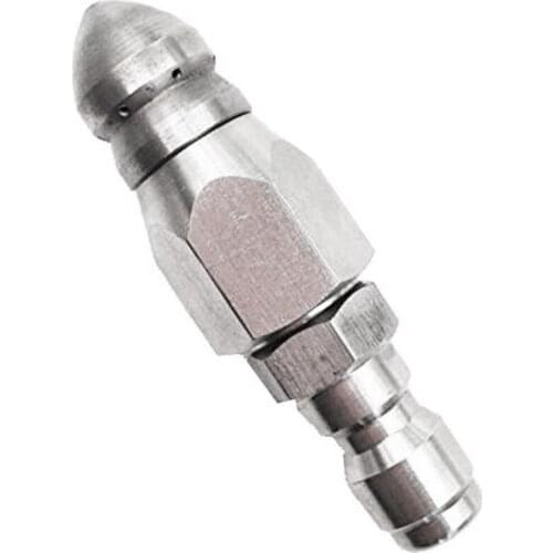 Pressure Washer Sewer Jetter Nozzle with Stainless Steel, Durable Design Sewer Jet Nozzle,1/4Inch Quickly Connector