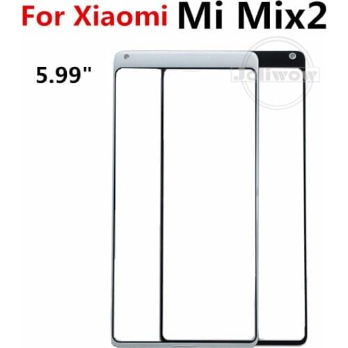 For Xiaomi Mi Mix 2 Touch Panel Front Screen Outer Glass Touch Outer Cover Panel Lens Replacement Parts for xiaomi mix2