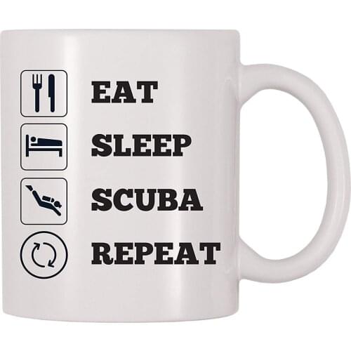 Eat, Sleep, Scuba, Repeat Mug (11 oz)