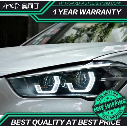 AKD Car Styling Head Lamp for BMW X1 Headlights 2016-2019 F48 F49 All LED Headlight DRL Hid Bi Xenon Auto Accessories