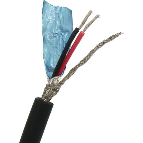 Flexible Shielded Control Wire 2 Core 0.14, 0.2, 0.3mm² 100m with Tin-plated Pure Oxygen Free Copper (26,24,22AWG)