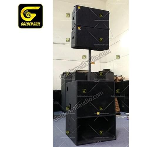 Goldensoil Audio A102 Double 10 Inch Line Array Speaker + A18A Single 18 Inch Subwoofer Portable PA Sound System