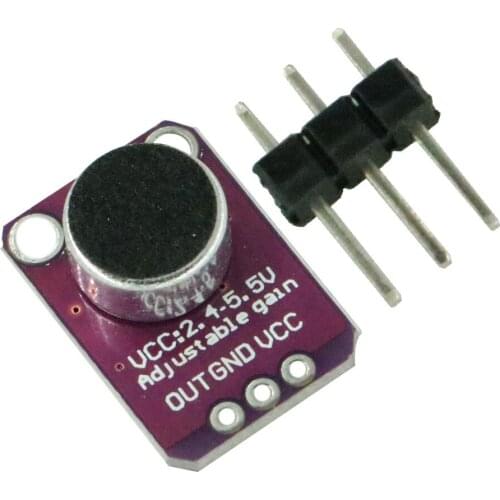 GY-MAX4466 Electret Microphone Amplifier MAX4466 Adjustable Amplifier Module Gain OUT GND VCC Amplifier Board For Arduino 2.4-5V