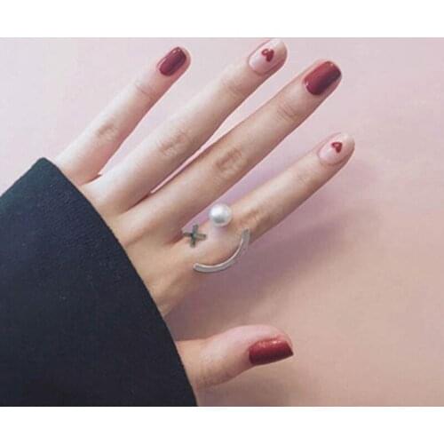 Fake Nail Art Red Love Artificial Press On With Jelly Glue Full Cover Stylish Daily Detachable Finished Fingernails Designs