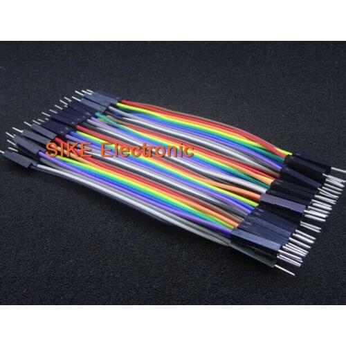 40PCS 10CM 2.54MM Row Male to Male Dupont Cable Breadboard Jumper Wire For arduino