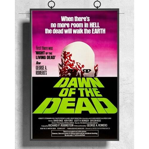 L419 DAWN OF THE DEAD Movie Horror Zombie Silk Fabric Poster Art Decor Indoor Painting Gift