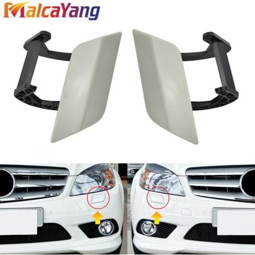LH&RH Headlight Washer Flap Cap Cover Unpainted 2048802124 2048802224 For Mer cedes Benz C-Class W204 2007 2008 2009 2010 2011