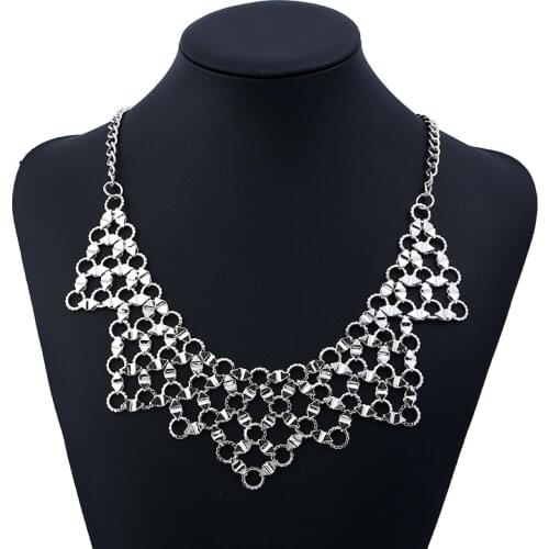 LZHLQ 2020 Fashion Female Bohemian Necklace For Women Boho Jewelry Metal Necklace