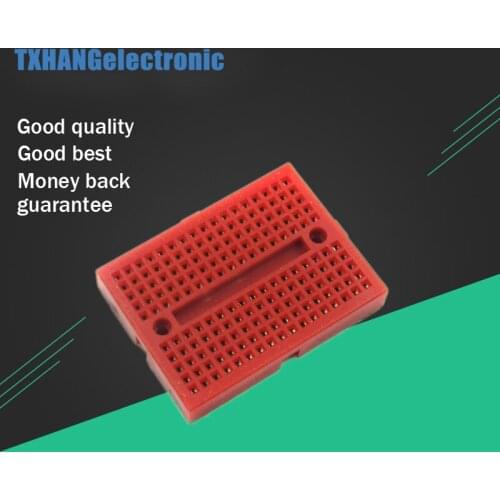 Breadboard red mini 170 Point Solderless PCB Solderless Prototype breadboard for arduino shield diy electronics