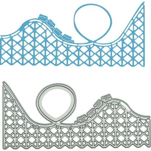 Roller Coaster Pattern Metal Cutting Dies Scrapbooking For DIY Memory Card Photo Album Clip Art Decorating