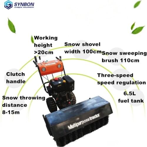 SYNBON New Mini Snow Blower Sweeper Removal Machine Hydraulic