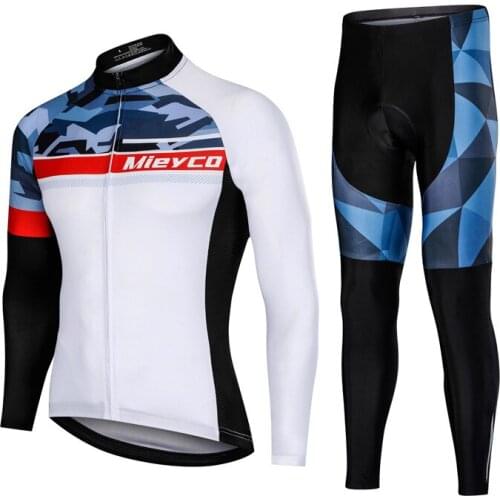 Ropa Ciclismo Road Bike Cycle Jersey Bicycle Clothing MTB Jacket Pants Suit Mieyco Mens Autumn Long Sleeve Cycling Clothes Sets
