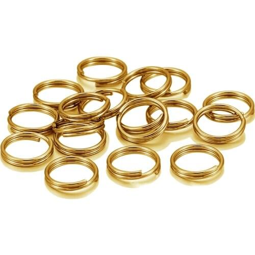 100pcs/lot 5-15 mm Stainless Steel Open Jump Split Rings Double Loops Connectors For DIY Keyring Jewelry Making Accessories