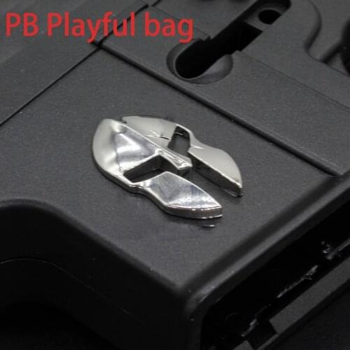 Toy gun blaster mirror polishing electroplating Spartan Spartan metal sticker DIY decorative gift T18