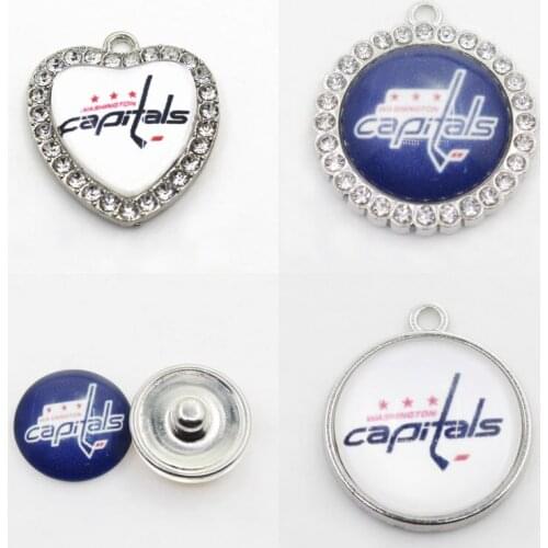Ice Hockey Sport Washington Charms Capitals Dangle Charms Mix Style DIY Pendant Bracelet Necklace Earrings Jewelry Accessories