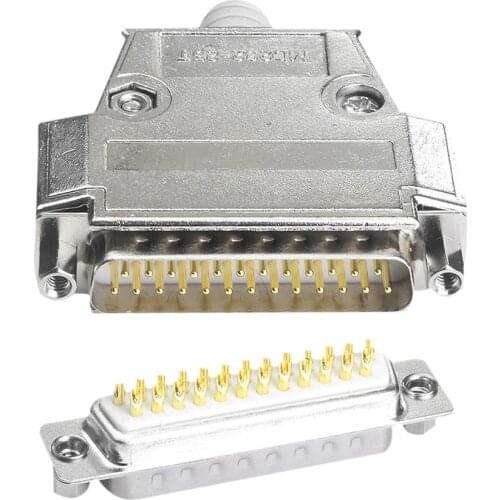 BD25 Gold-Plated Connector Metal Case Industrial Grade Solid Needle DB25 Male Female Head 25-Pin Plug And Oral