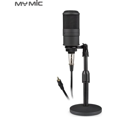 My Mic P200Z Professional Handheld Condenser Studio Microphone Recording With Desktop Stand Kit For Broadcasting