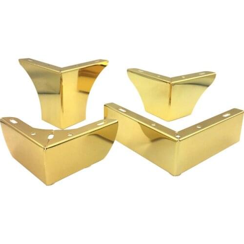 1PC Gold Square Straight Furniture Leg Accessories Hardware Tube Legs Metal for Table Legs Sofa Bed Cabinets TV Cabinet Legs