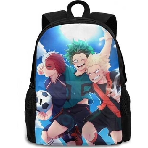My Hero Academia Kids School Backpacks Anime Bookbag Teenage Men Women Travelling Backpack Casual Daypacks 15in Laptop Sleeve