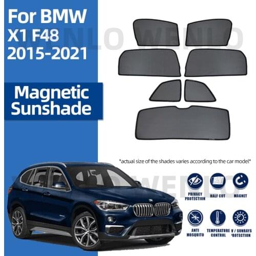 For BMW X1 F48 2015-2021 Car Sunshade Mesh Windscreen Curtain Protective Cover Magnetic Sun Protector Screen Front Window Visor