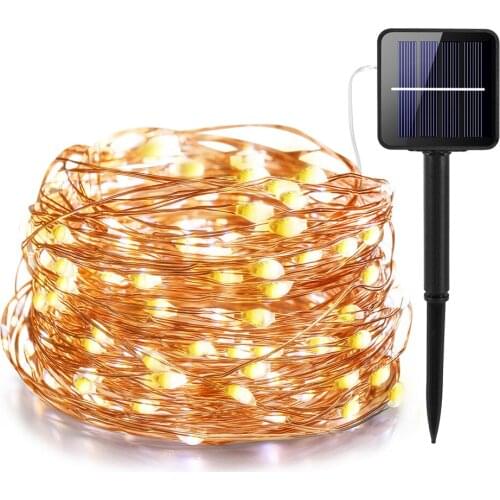 IR Dimmable 11m/21m/31m/51m LED Outdoor Solar String Lights solar lamp for Fairy Holiday Christmas Party Garland Lighting